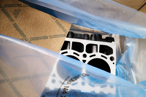 Korrosionsschutzverpackung aus Papier oder Folie für Metallteile